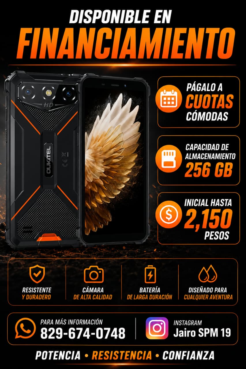 Oukitel resistente al agua en financiamiento