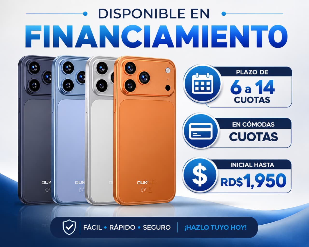 Oukitel en financiamiento a 6 o 14 cuotas