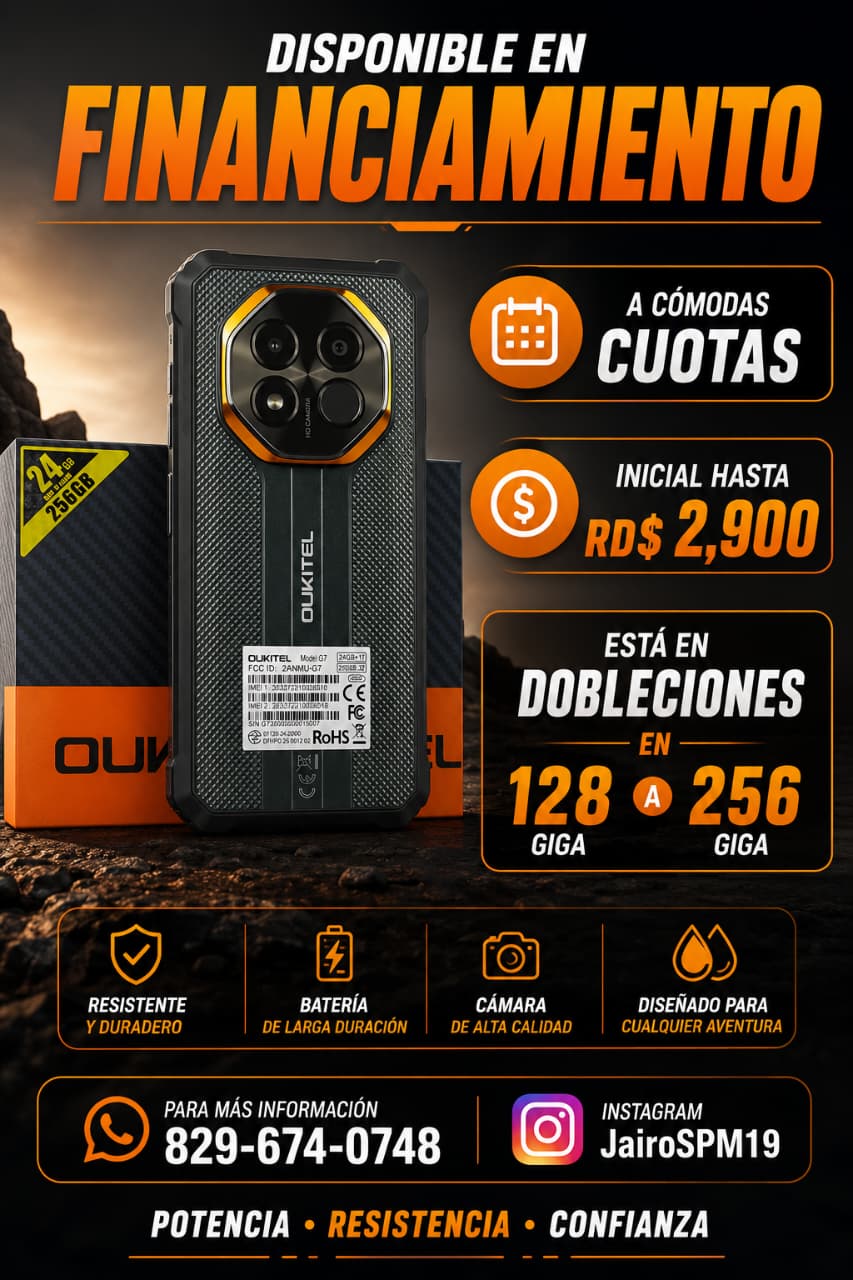 Oukitel G7 en financiamiento