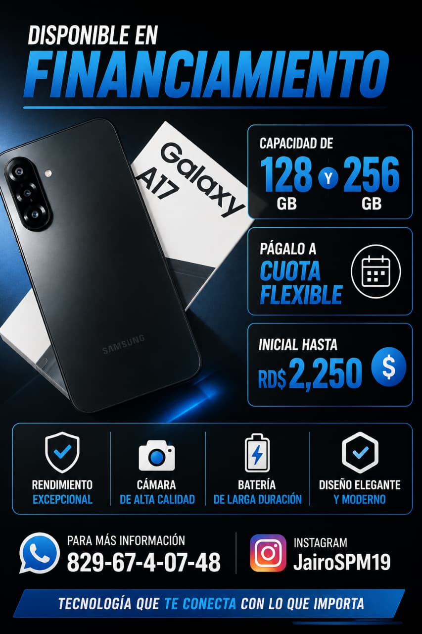 Samsung Galaxy A17 en financiamiento